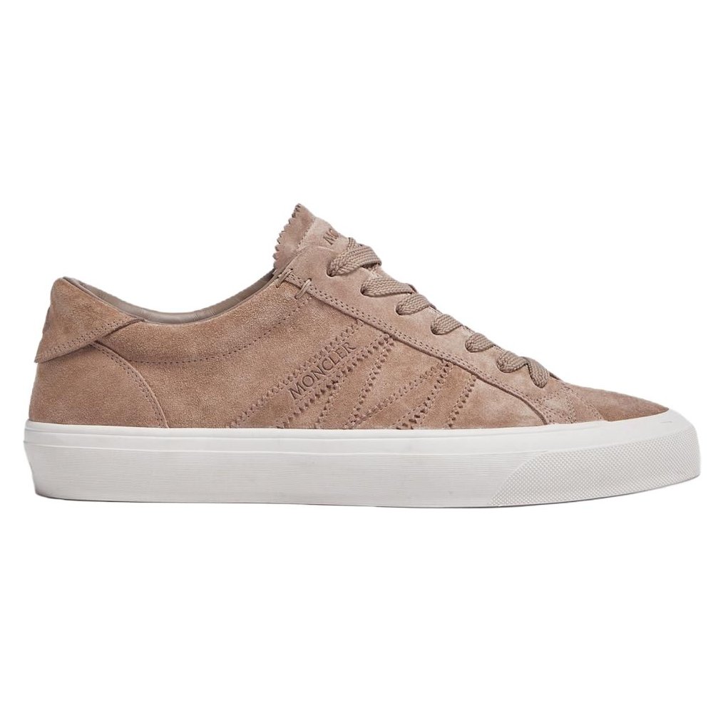 Moncler Monaco Low-Top Skateboard Shoes Men's Light Brown