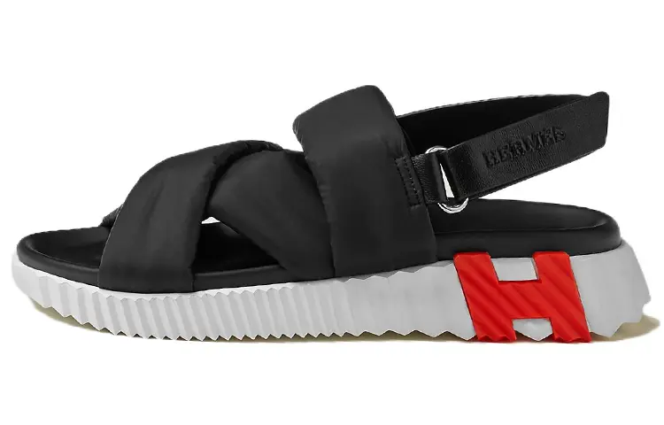 HERMES Electric Beach Sandals Women's Black