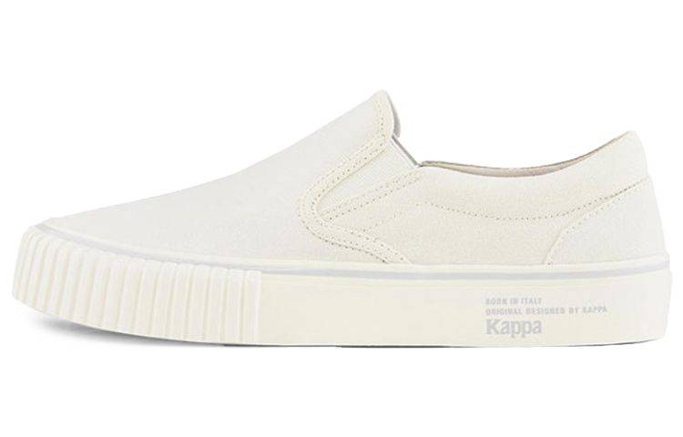 Kappa Cushioning Wear Resistant Low Top Skateboard Shoes Unisex White