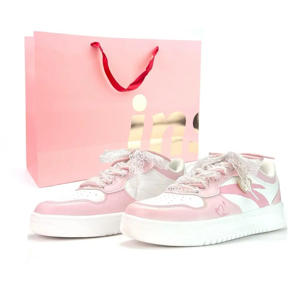 Anta Relaxed Cushioning Height Increase Low Top Skateboard Shoes Unisex Pink