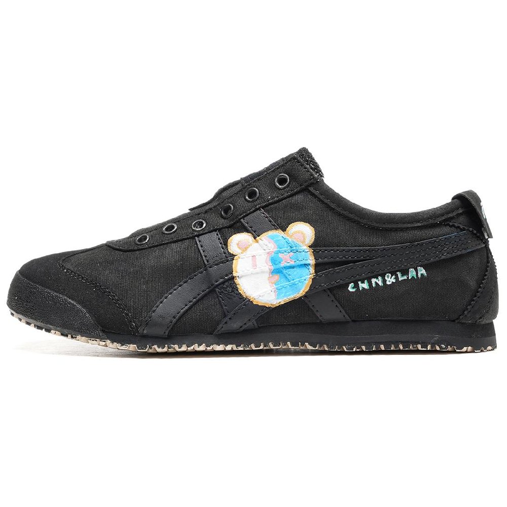 Onitsuka Tiger MEXICO 66 Cushioning Anti-Slip Wear-Resistant Breathability Low-Top Casual Shoes Unisex Black