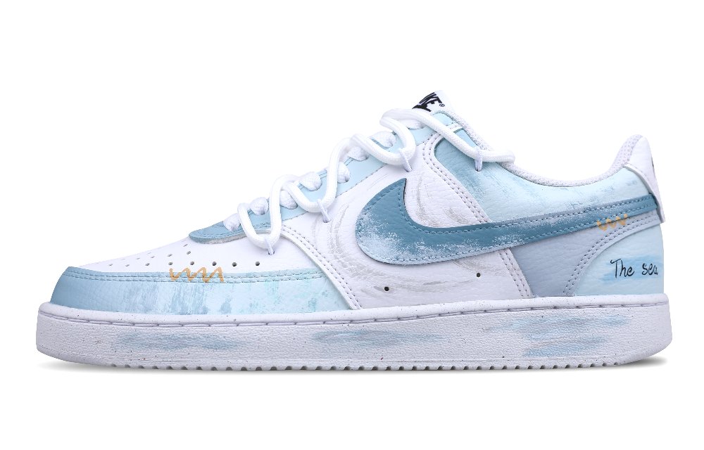 Nike Court Vision 1 Low Slip-Resistant Low-Top Skateboard Shoes Men's Light Blue