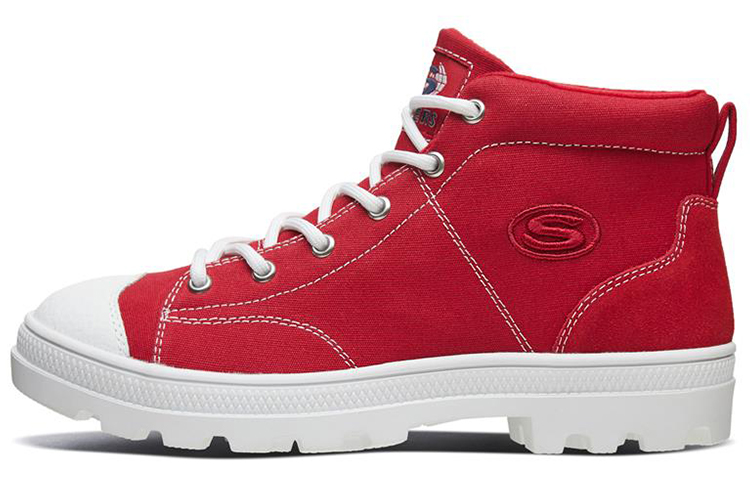 Skechers Roadies High Gang Canvas Shoes Red Women's