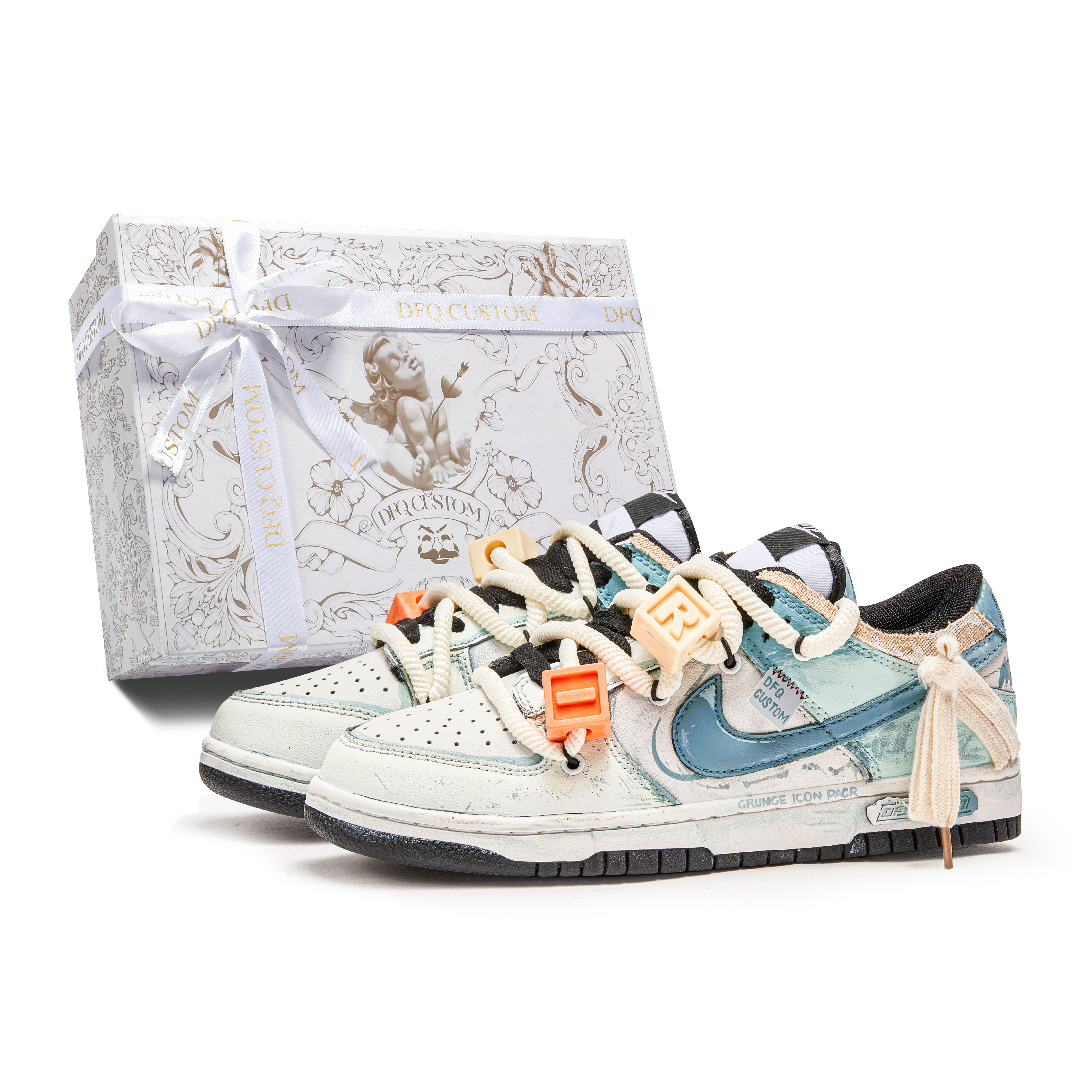 Nike Dunk Box, Blue Building Blocks Wear resistant And Lightweight Low top Skateboard Shoes Unisex купить в интернет-магазине Yoocart с быстрой доставкой по России.