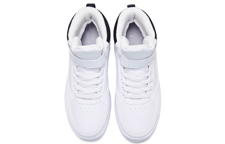361° Warm Anti-Slip And Wear-Resistant Lightweight High-Top Skateboard Shoes Men's White Black