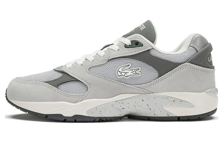 LACOSTE Breathable And Lightweight Low Top Casual Shoes Men's Gray