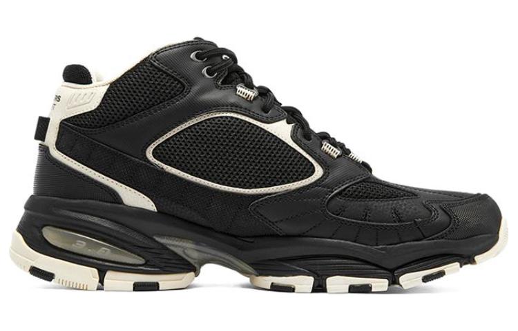 Skechers Vigor 3.0 Cushioning Anti-Slip And Wear-Resistant Mid-Top Chunky Sneakers Men's Black White