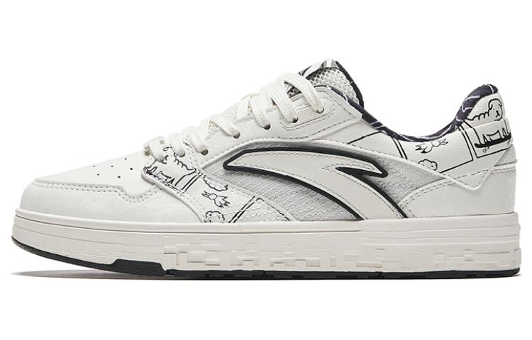 Anta Street Play Series Anti-Slip Wear-Resistant Low-Top Skateboard Shoes Women's Black White