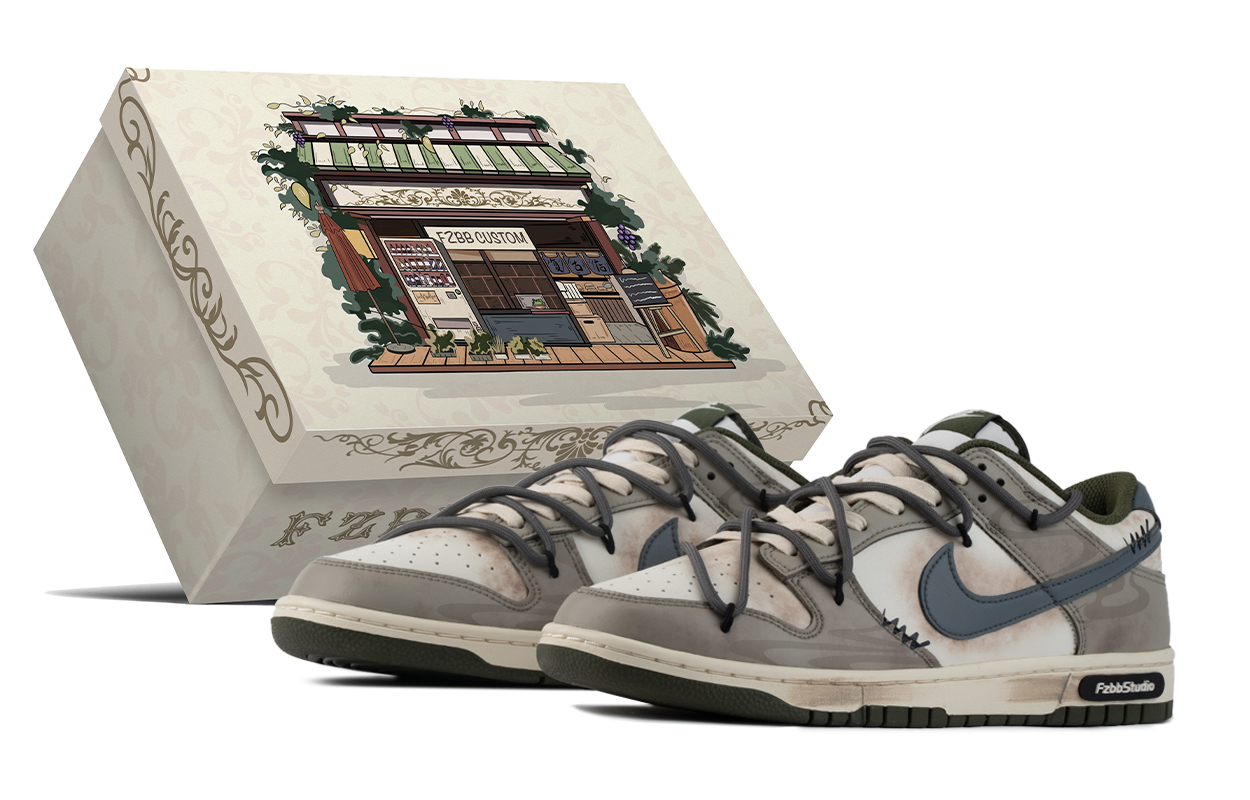 Nike Dunk Abrasion Resistant Low top Skateboard Shoes Unisex Brown