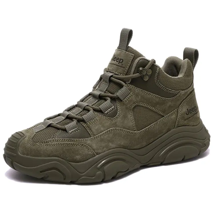 Jeep High Top Hiking Shoes Men's Khaki