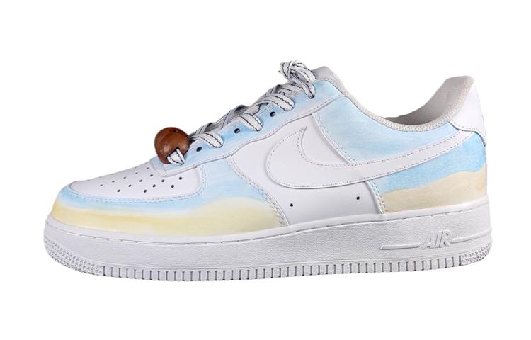 Nike Air Force 1 Low Low-Top Skateboard Shoes Men's Blue Yellow White