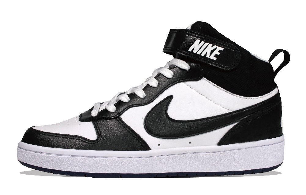 Nike Court Borough 2 Mid Top Skateboard Shoes Women's Black White