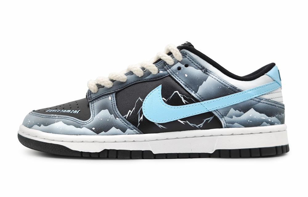Nike Dunk Skateboard Shoes Women's Low-Top Black/Blue