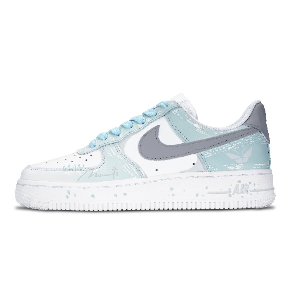 Nike Air Force 1 Air Force 1 Slip Resistant, Abrasion Resistant, Breathable Low Top Skateboard Shoes Unisex Blue