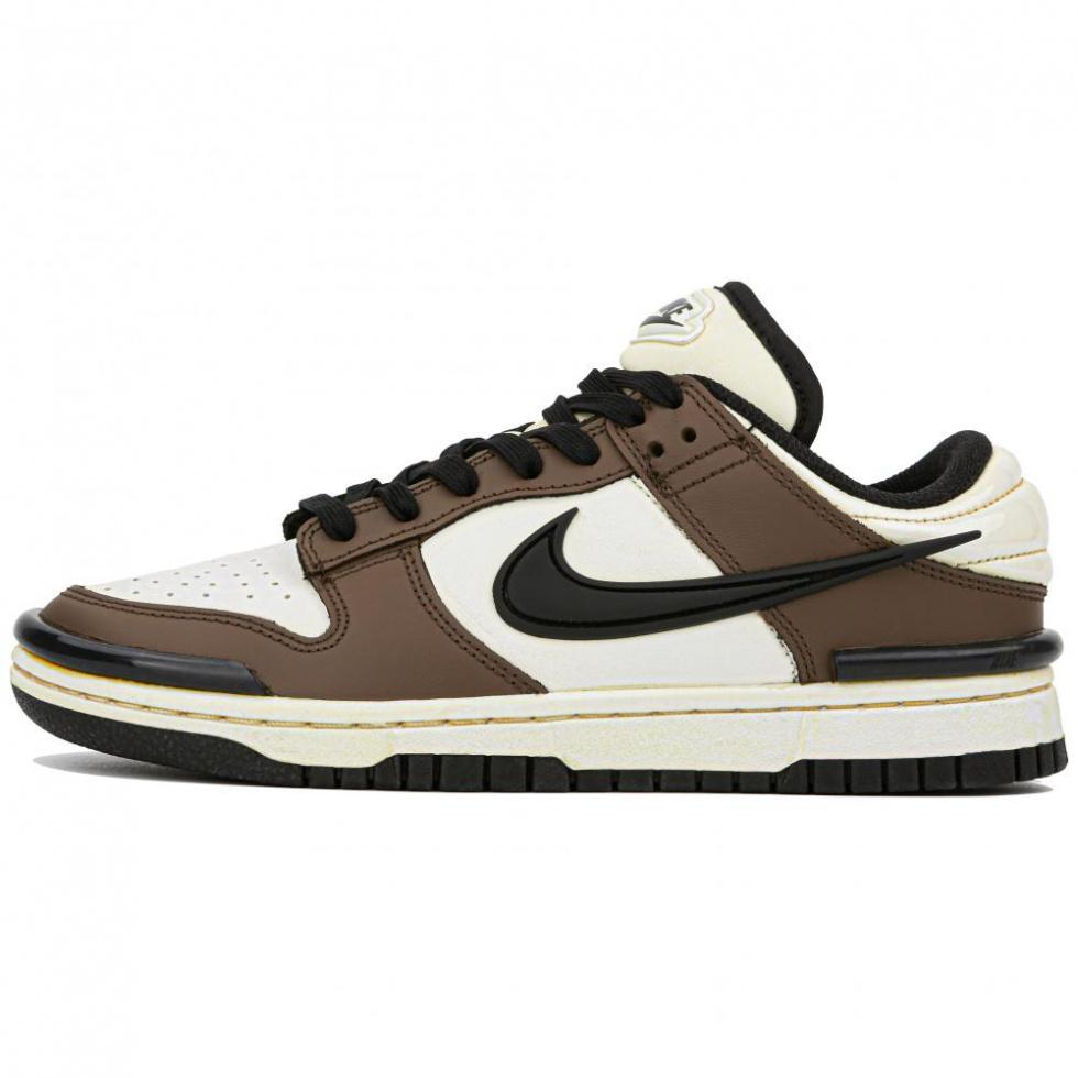 Nike Dunk Low Twist 'Panda' Low-Top Skateboard Shoes Women's Brown White Black