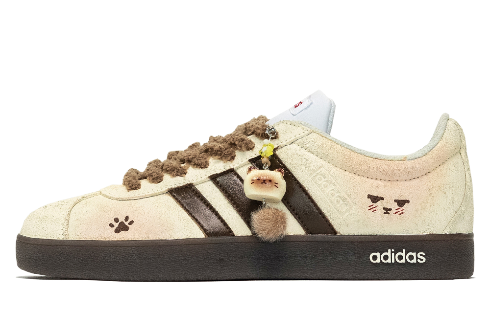 Adidas Neo VL Court 2.0 Making An Immediate Appearance Abrasion Resistant Low Top Skateboard Shoes Women's Beige