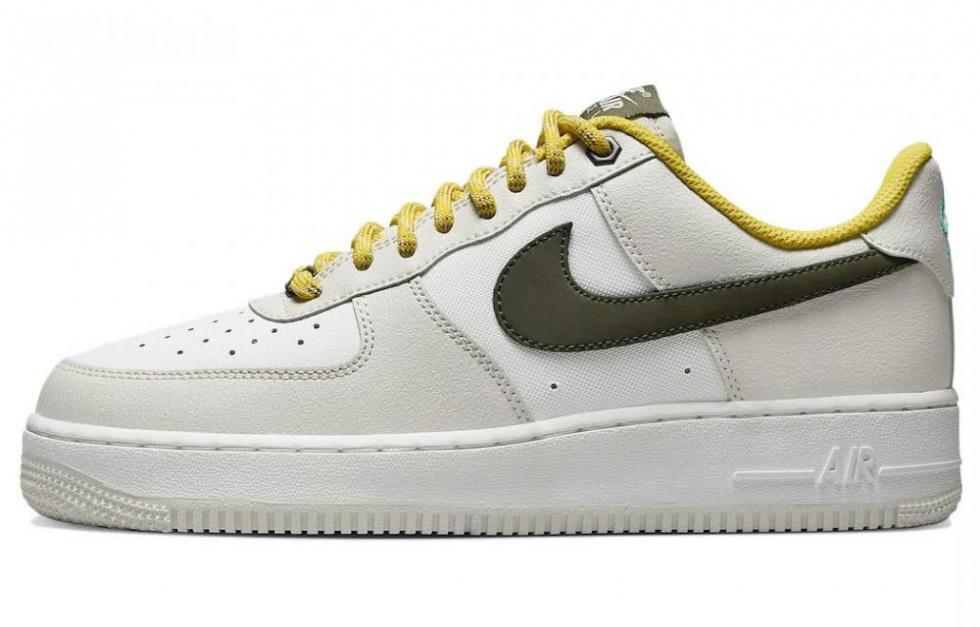 Nike Air Force 1 Low '07 Prm Light Bone Cargo Khaki Vivid Sulfur
