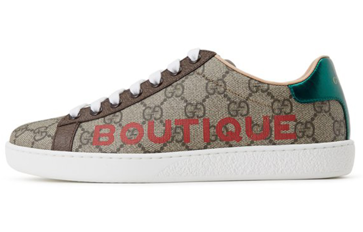 GUCCI ACE Low Top Stylish Skateboarding Shoes Women's Brown