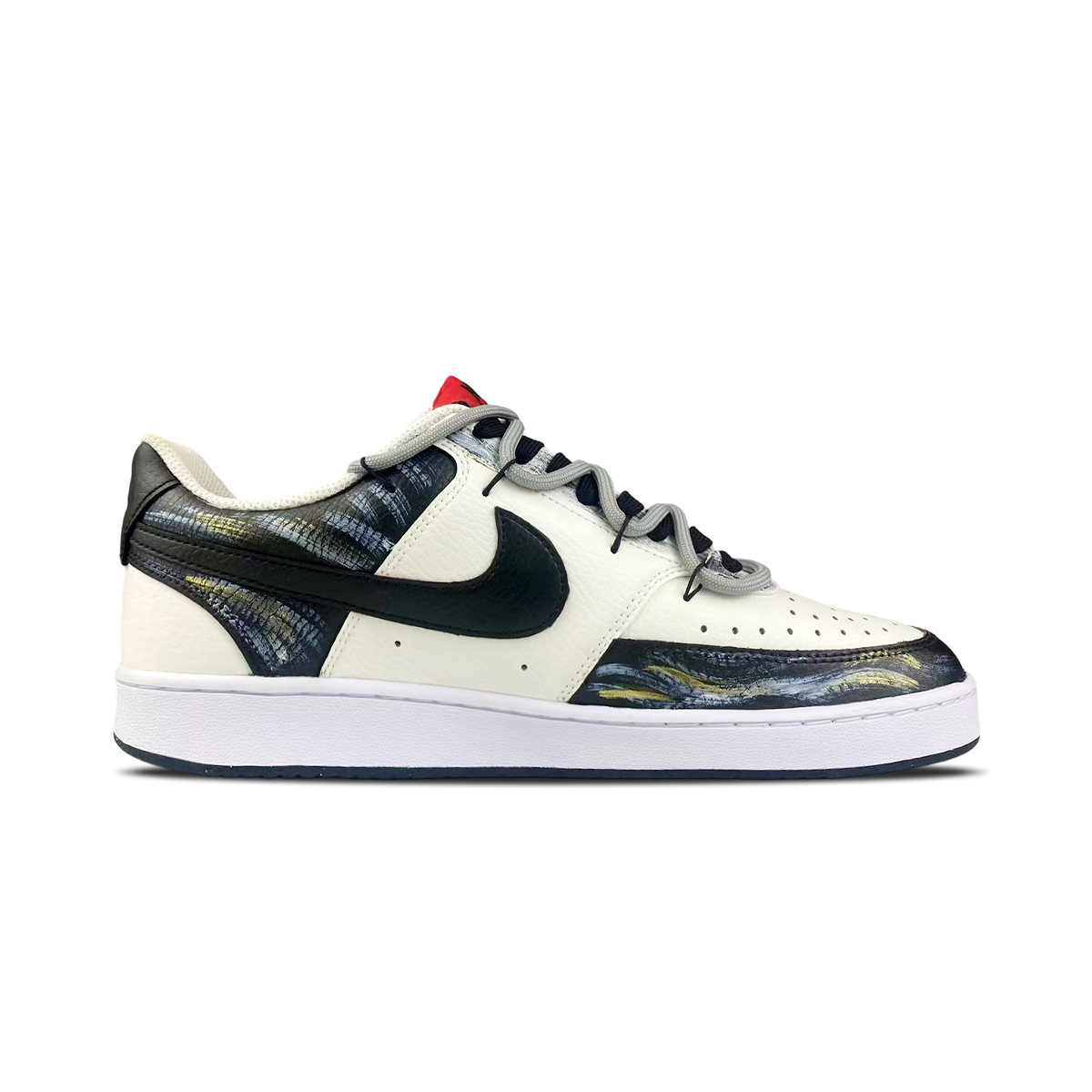 Nike Court Vision 1 Abrasion Resistant Low top Skateboard Shoes Men's Black White