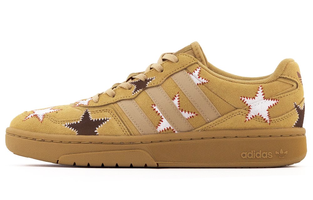 Adidas Originals Courtic Abrasion Resistant Low Top Skateboard Shoes Unisex Mustard Yellow