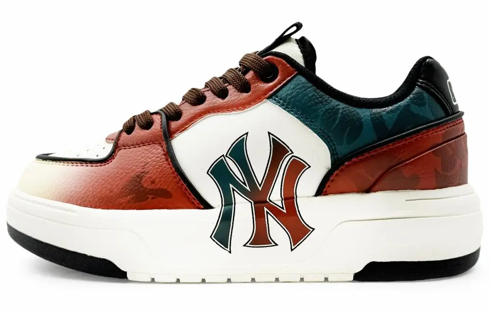 MLB Chunky Liner Abrasion Resistant Low Top Skateboard Shoes Unisex Brick Red