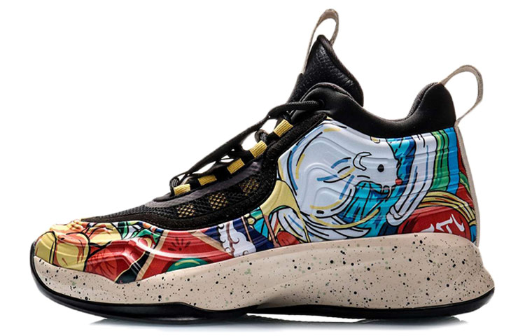 LiNing CF Mouse Bite Sky Open Non-slip Lightweight Mid-Top Casual Shoes Men's Multicolor