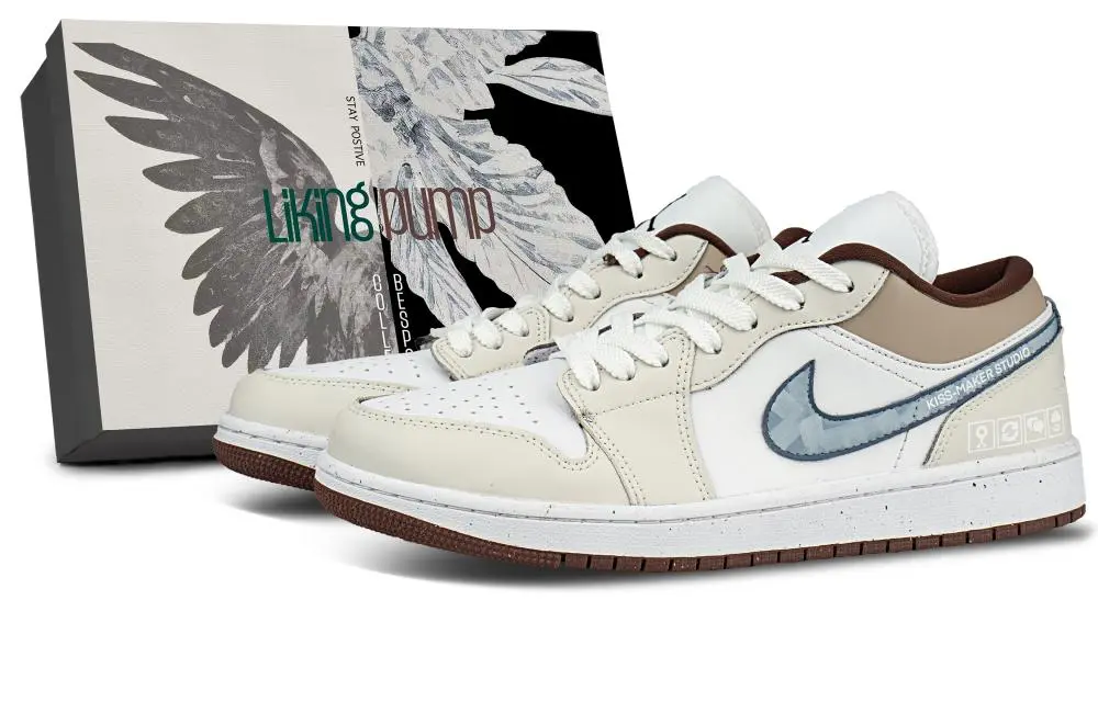 Jordan Air Jordan 1 Abrasion Resistant Low top Vintage Basketball Shoes Unisex