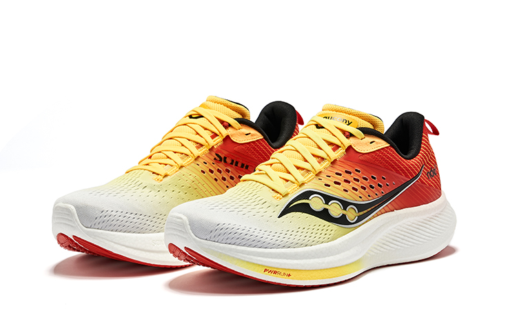 Saucony RIDE 17 Shock Absorbers Low Top Running Shoes Men's White Yellow купить в интернет-магазине Yoocart с быстрой доставкой по России.