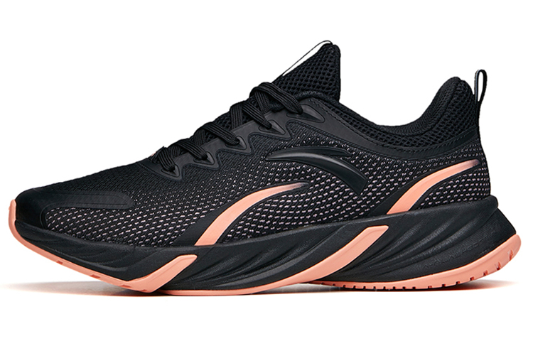 Anta Running Collection Breathable Low-Top Running Shoes Women's Black Pink