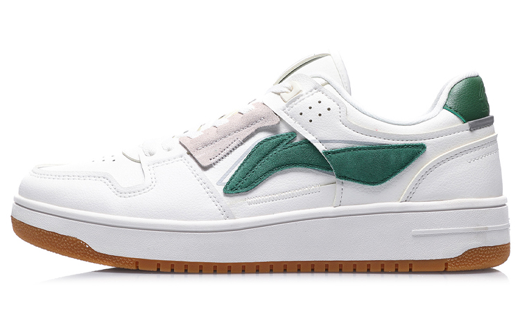 LiNing Tianji Slip Resistant Cushioning Abrasion Resistant Breathable Low top Skateboard Shoes Men's White Green