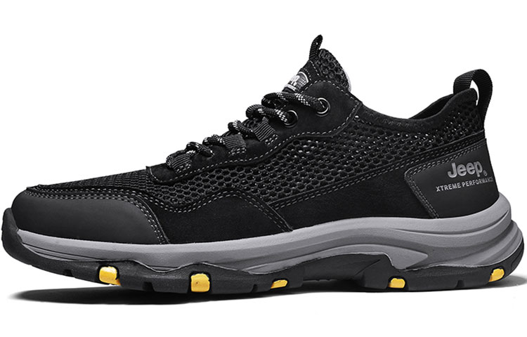 Jeep Durable Breathable Lightweight Low-Top Sports Casual Shoes Men's Black