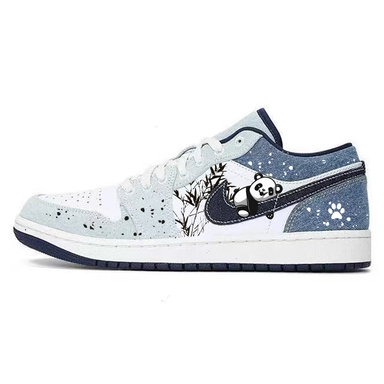 Jordan Air Jordan 1 Low Top Vintage Basketball Shoes Men's Blue Green