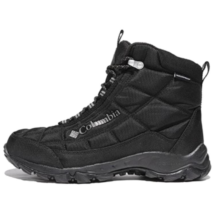 Columbia Firecamp Anti-Slip Wear-Resistant Mid-Top Trekking Shoes Men's Black