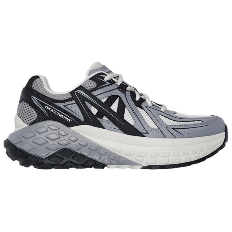 Skechers Wear-resistant And Lightweight Low-Top Casual Running Shoes Men's Gray