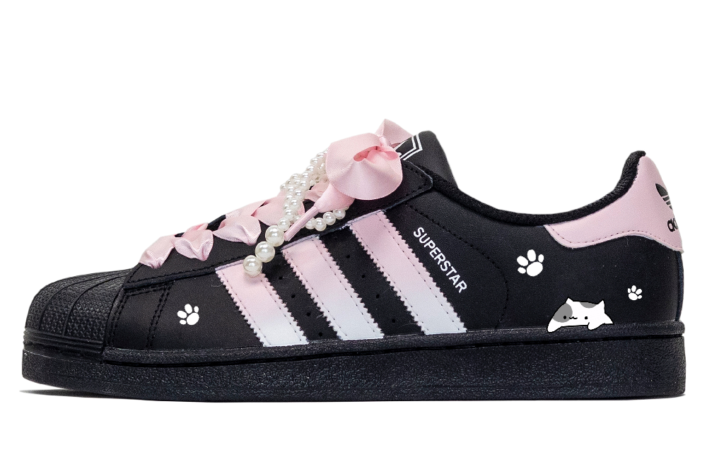 Adidas Originals Superstar 2 Abrasion Resistant Low Top Skateboard Shoes Women's Light Pink