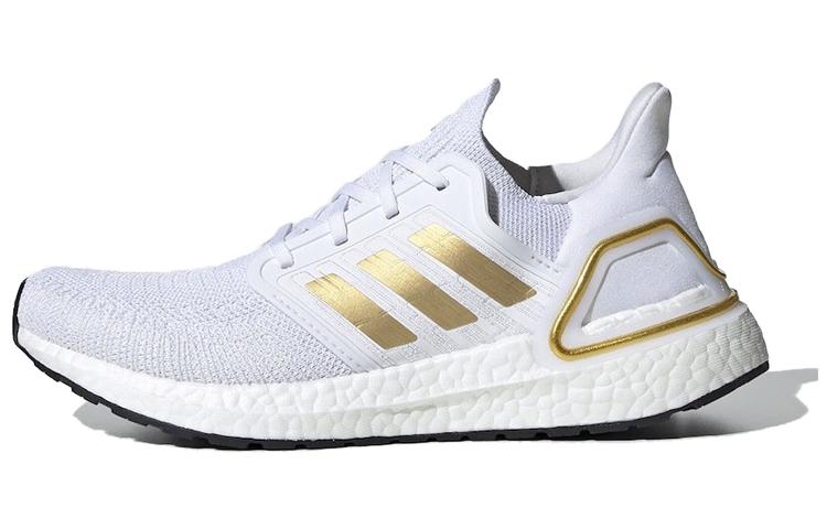 Adidas Ultra Boost 20 Cloud White Gold Metallic Women's