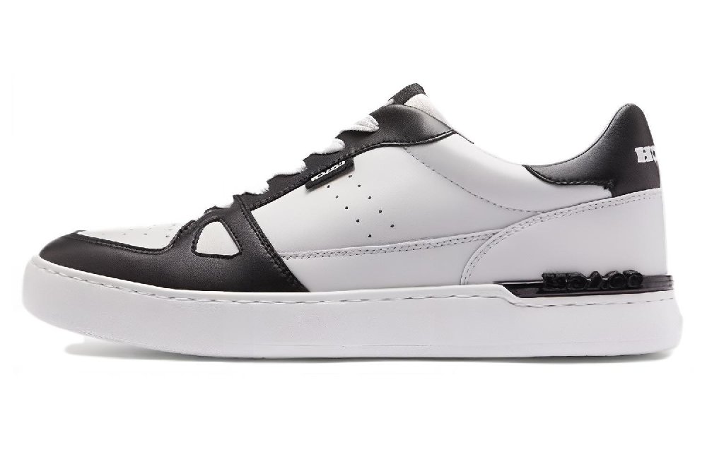COACH Low-Top Skateboard Shoes Men's Black White