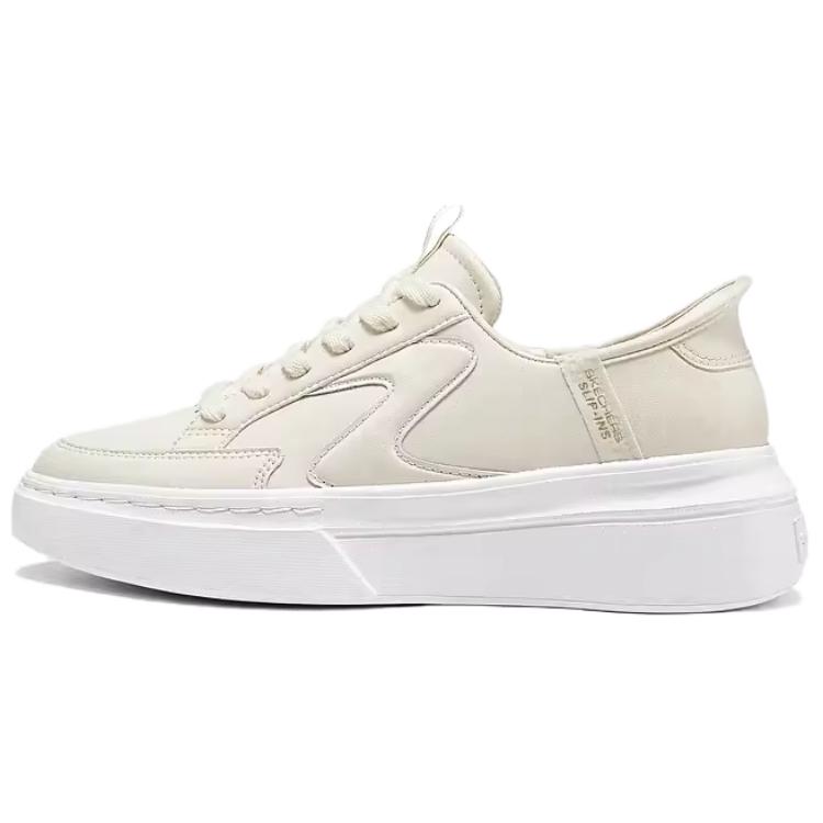 Skechers Court Classics Cushioning Breathable Support Low-Top Skateboard Shoes Women's Ecru
