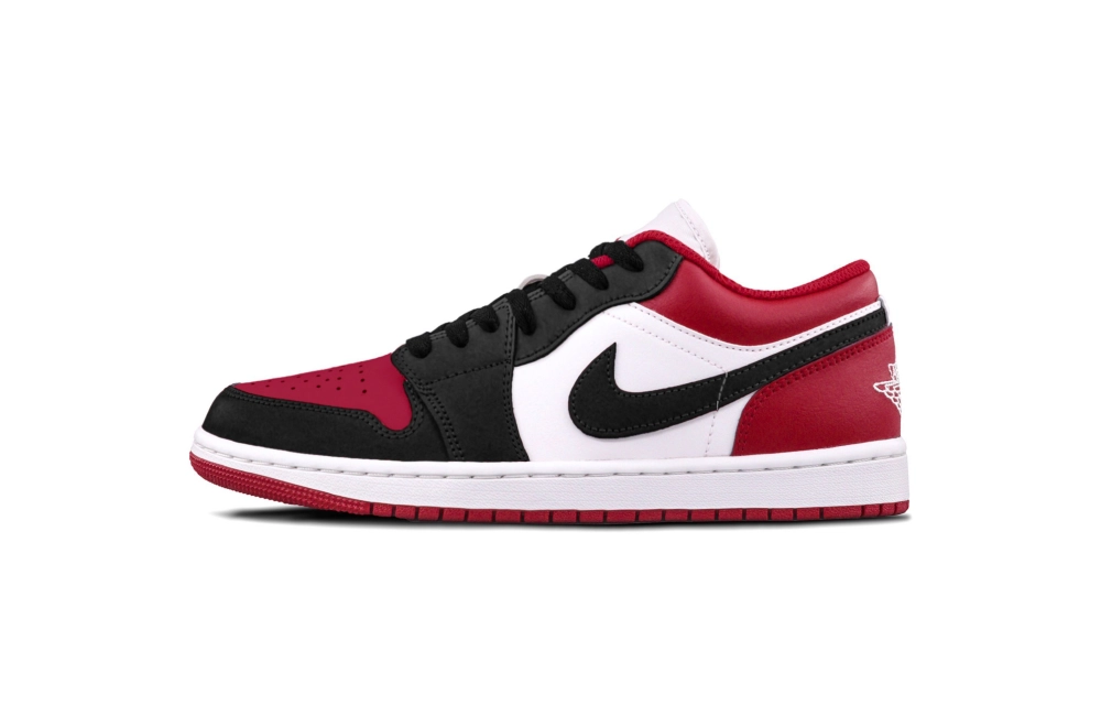 Jordan Air Jordan 1 Banned Cushioning, Wear Resistant Low top Vintage Basketball Shoes Unisex Red Black