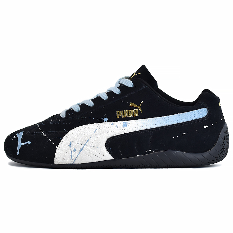 PUMA Speedcat Slip Resistant, Abrasion Resistant, Lightweight Low Top Casual Shoes Unisex Black Blue White