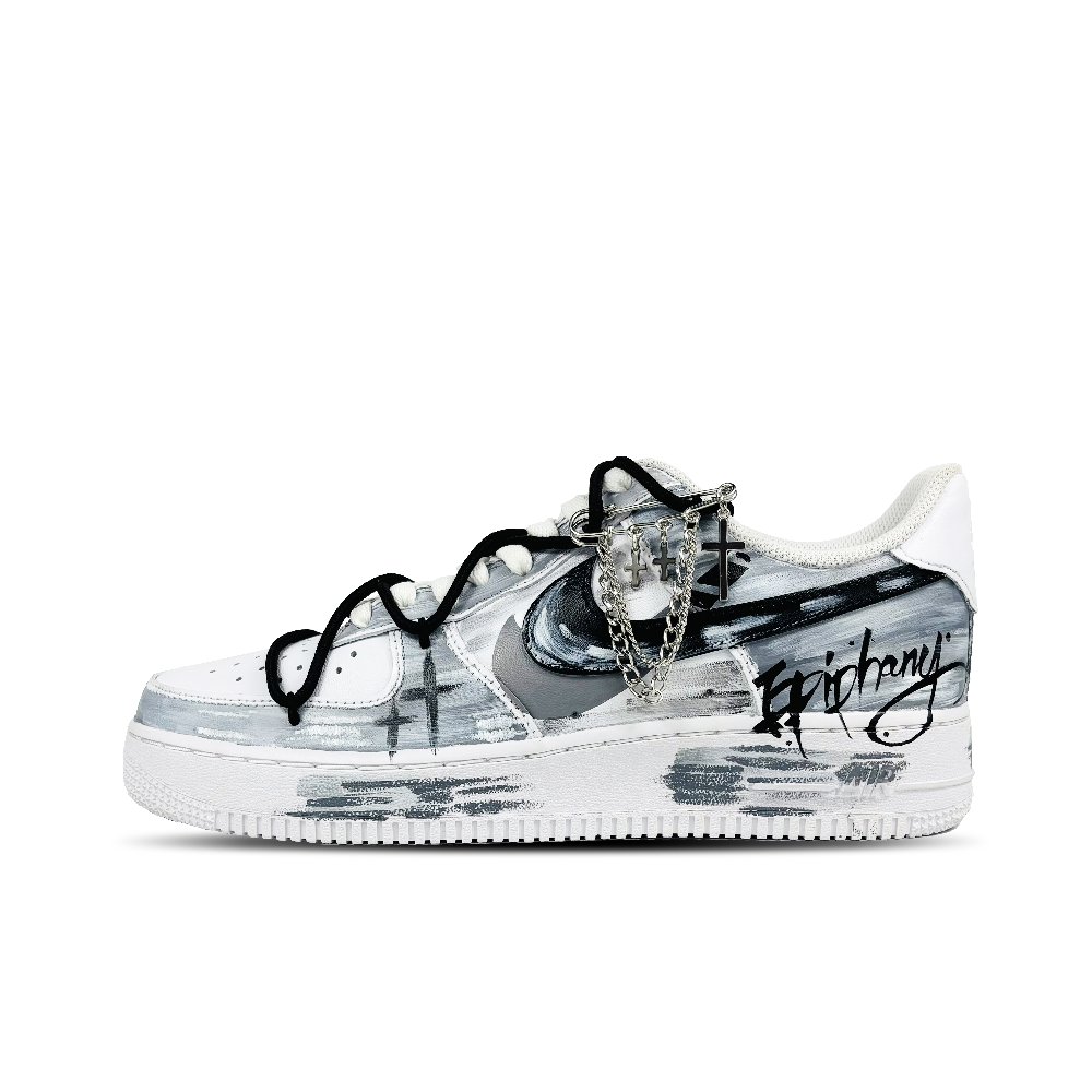Nike Air Force 1 Skateboard Shoes Unisex Low-Top Black/White