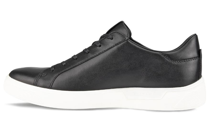 Ecco Low Top Skateboard Shoes Men's Black White