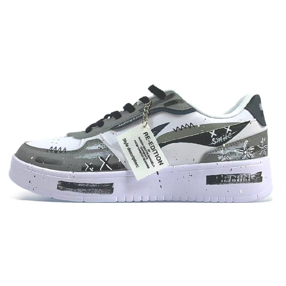 LiNing Duda Abrasion Resistant Lightweight Height Increasing Low Top Skateboard Shoes Men's Gray