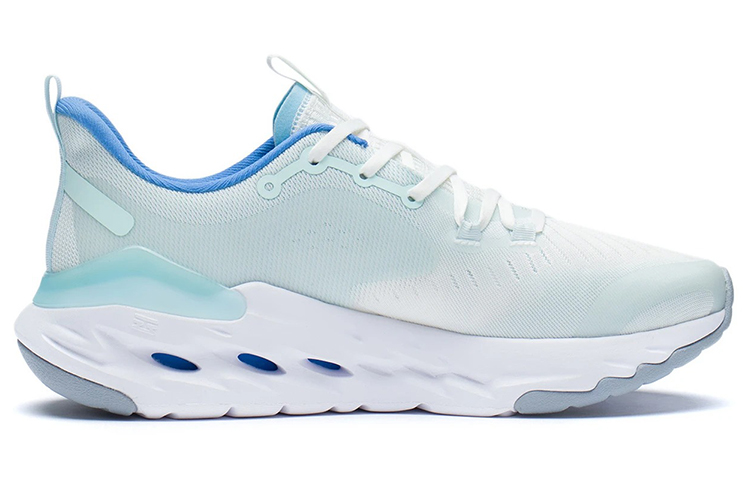 LiNing Shock Absorbers Slip Resistant, Abrasion Resistant, Lightweight Low Top Running Shoes Men's Mist White