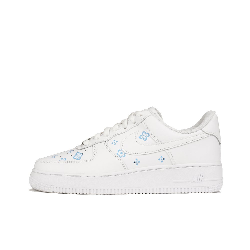 Nike Air Force 1 Low-Top Skateboard Shoes Unisex White Blue