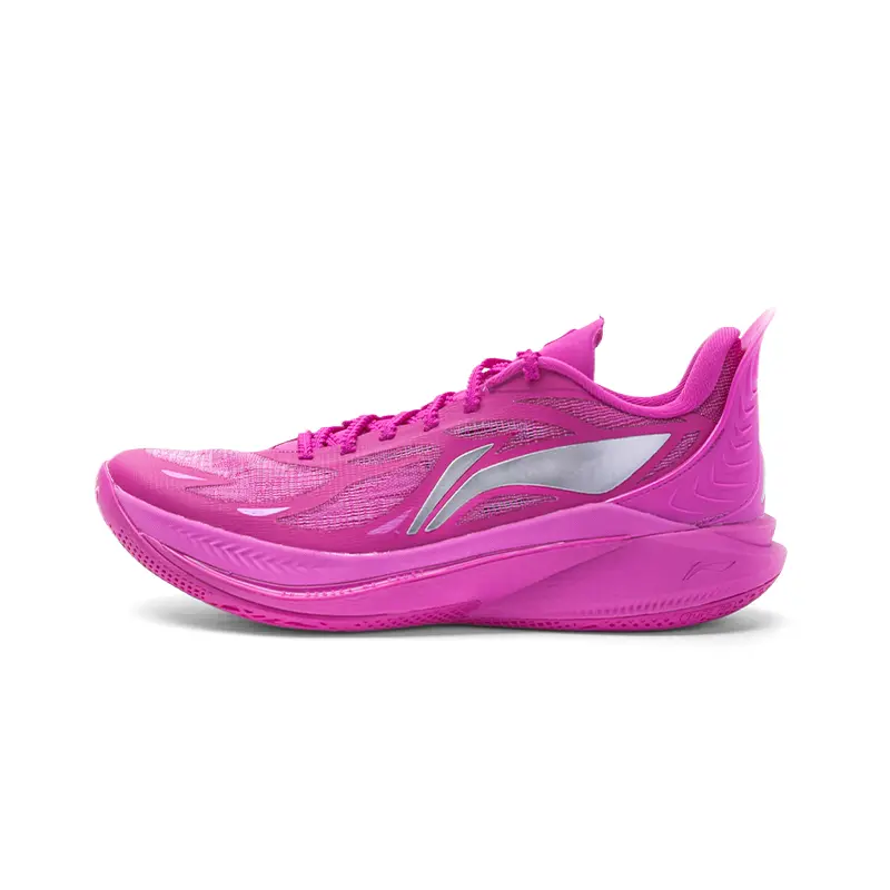 LiNing Low Top Professional Competition Performance Basketball Shoes Men's Crackled Purple