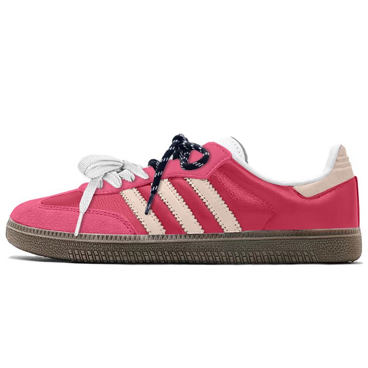 Adidas Originals SAMBA OG Slip Resistant Low Top Skateboard Shoes Unisex Pink Beige