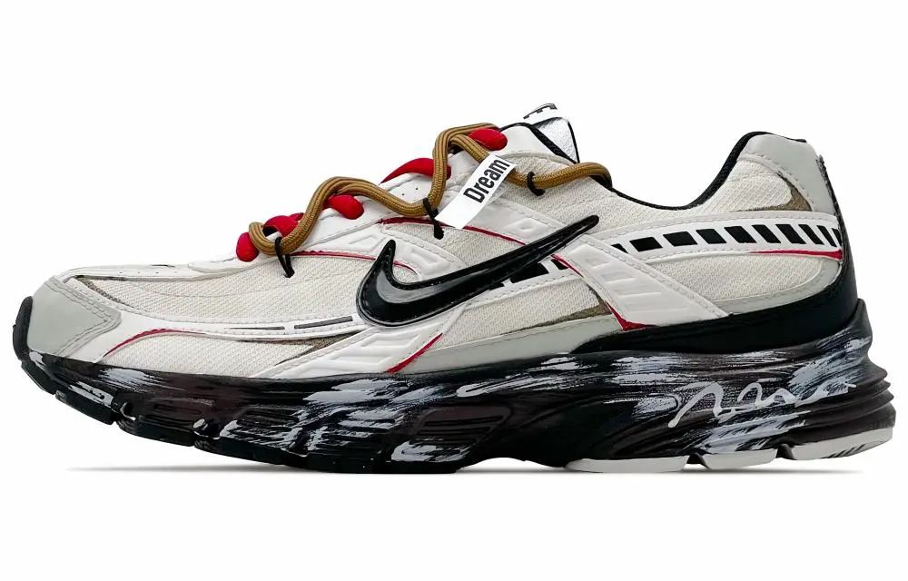 Nike Initiator Low top Casual City Commute Running Shoes Men's Black Beige Red