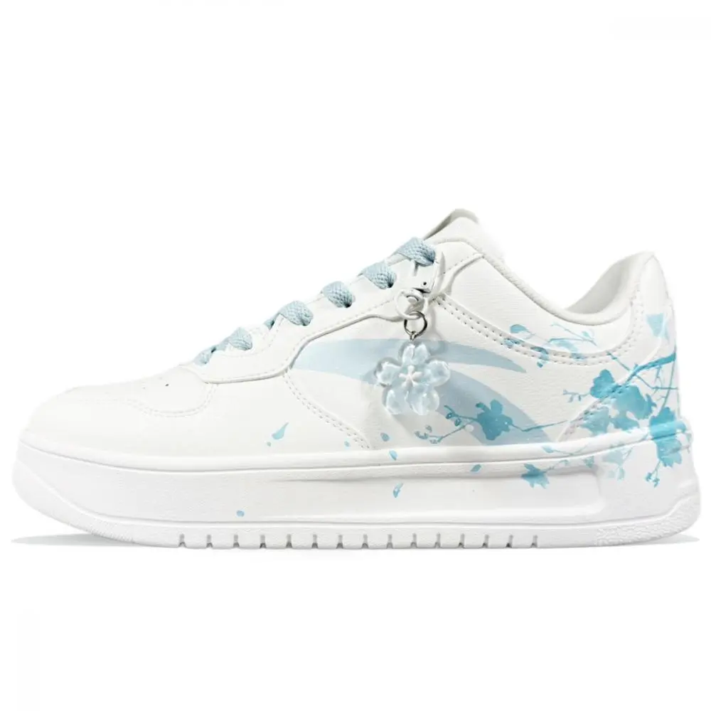 Anta Life Collection Slip-Resistant Cushioning Abrasion-Resistant Low-Top Skateboard Shoes Men's White Blue