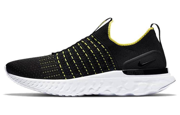 Nike React Phantom Run Flyknit 2 Black Sonic Yellow